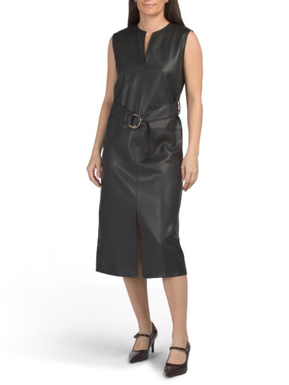 LUXELY Faux Leather Dress